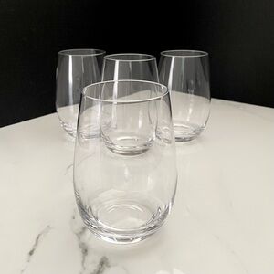 SET of 4 Stemless White Wine Glasses - Marquis Waterford Crystal
